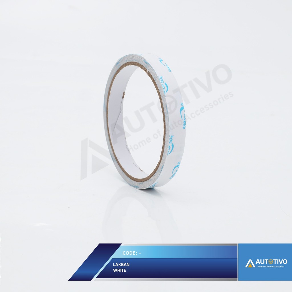 

Double Coated Tissue Tape White Lakban Putih 12mm*5m*0,15mm