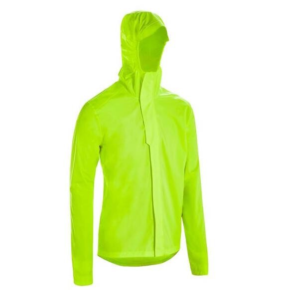 Decathlon Btwin Jaket Sepeda Tahan Air - Kuning Neon 8579898