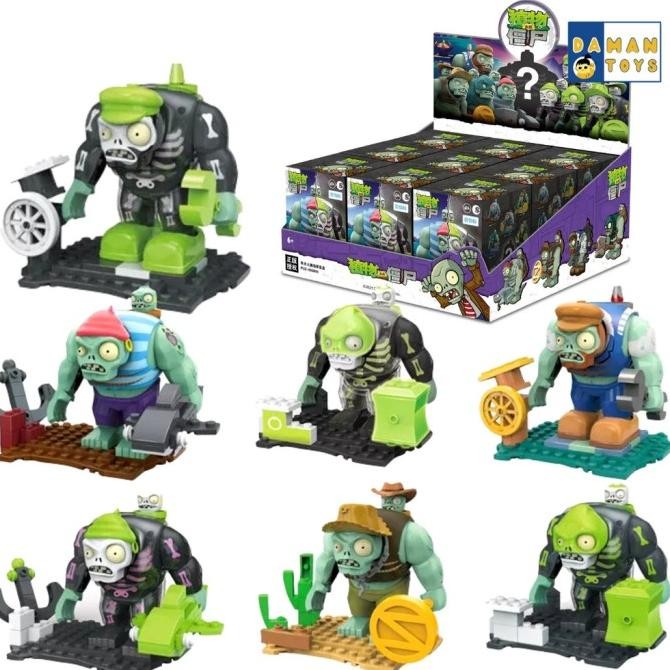 MAINAN PLANTS VS ZOMBIES2 FIGUR GARGANTUAR BLIND BOX OF BUILDING BLOCK TERBATAS