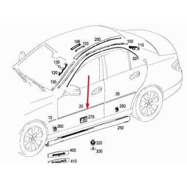 Mercedes Benz W204 Door List Chrome Front Rear
