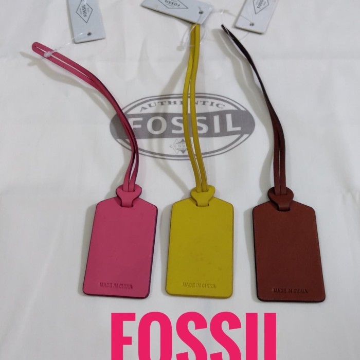 STOK TERBATAS Gantungan Tas, kunci LUG TAG BAG CHARM FOSSIL