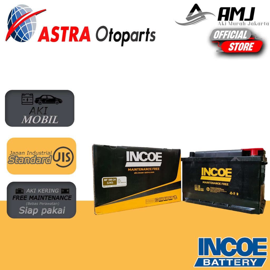 Incoe MF Astra Aki Mobil Mercedes Tiger 280 320 580-24 - 80Ah Aki Kering