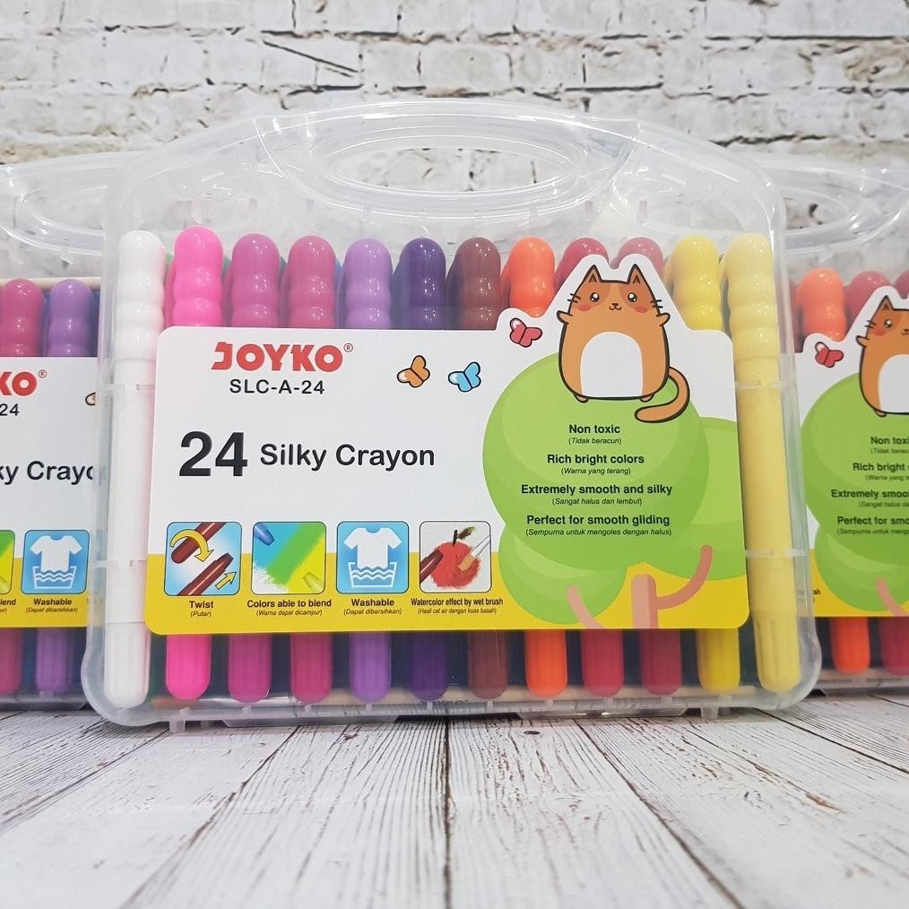 

Update Krayon Halus / Silky Crayon - Joyko S-A-24 24 Warna Murah