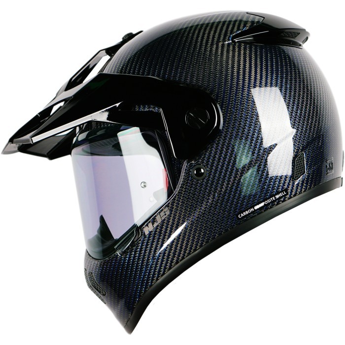 NJS S-CROSS CARBON TWILL REFLECT Blue - Helm adventure touring