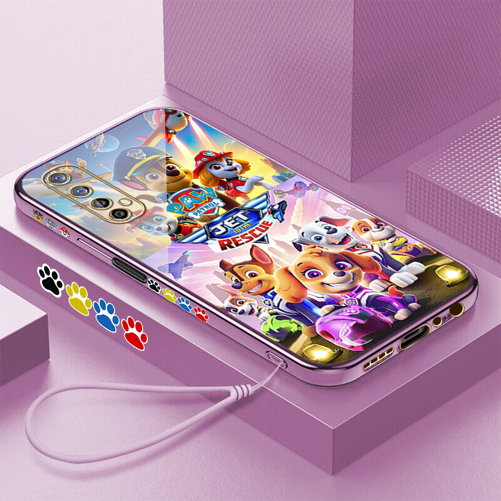 [Pengiriman lokal] Realme 7 8 9 10 Pro + 5G 7I 8I 9I V13 Q5 K10X 5G Casing Ponsel PAW Patrol: Jet to