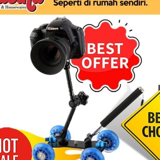 Slider Troli Ni Roda Kamera Dslr Arm Mono Perlengkapan Studio