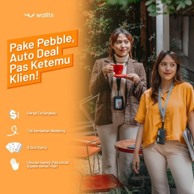 

Gantungan ID Card Kantor Kasual Anti Air - Wallts Pebble