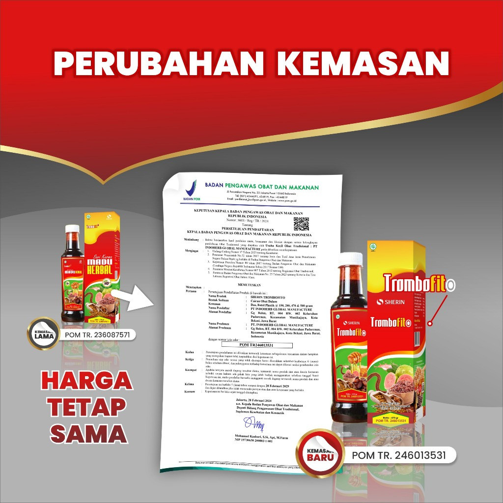 

TROMBOFIT Sari Kurma Madu Angkak Plus Ekstrak Lumbricus Jambu Biji Merah Daun Ubi Jalar Sarikurma