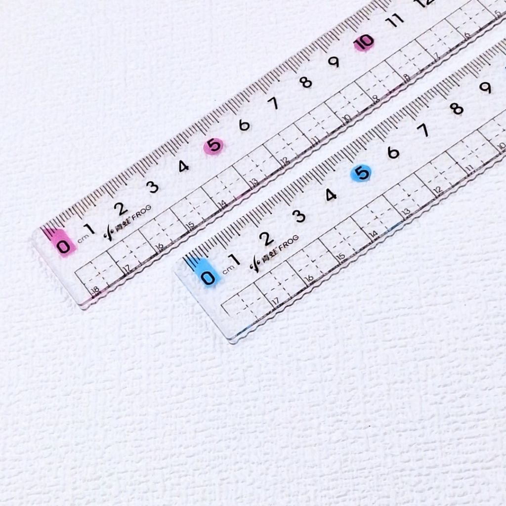 

PINK BLUE DOT RULER PENGGARIS TRANSPARAN 18 cm KAKU TEBAL AESTHETIC