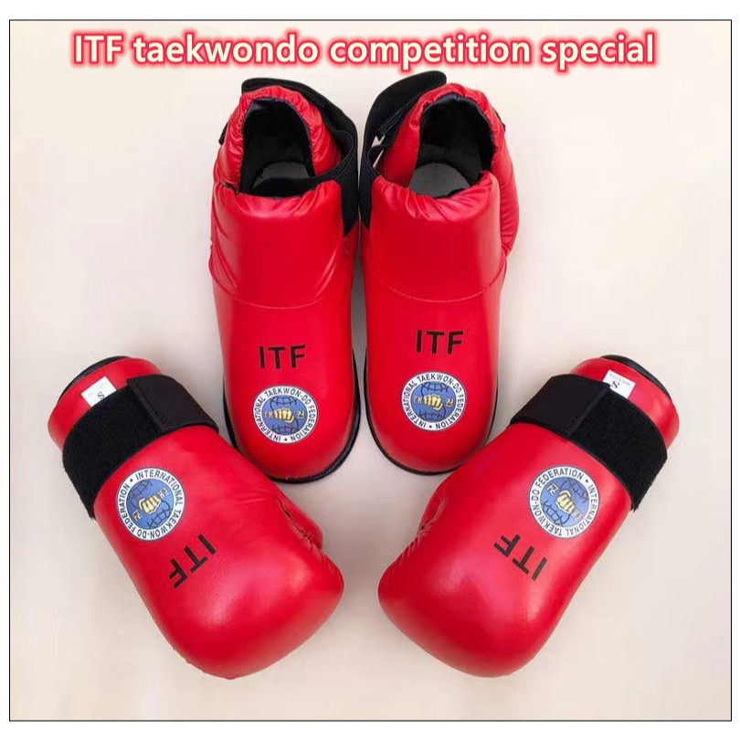 ITF Taekwondo Karate pelindung kombinasi ITF internasional pelindung taekwondo pelindung tangan, pel