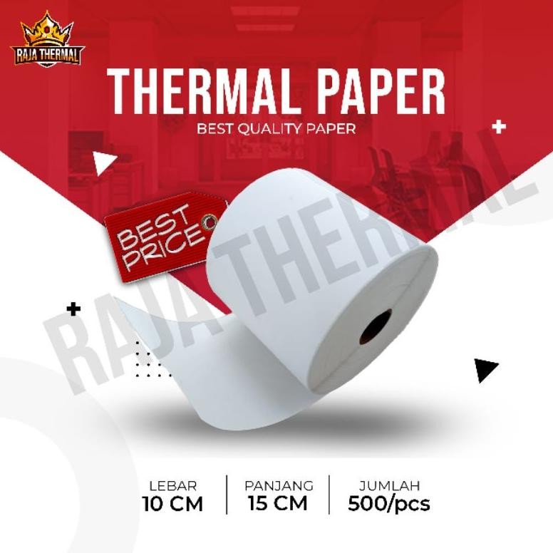 

PROMO KERTAS STICKER THERMAL A6 100x150MM STICKER BARCODE PAPER THERMAL uk-68