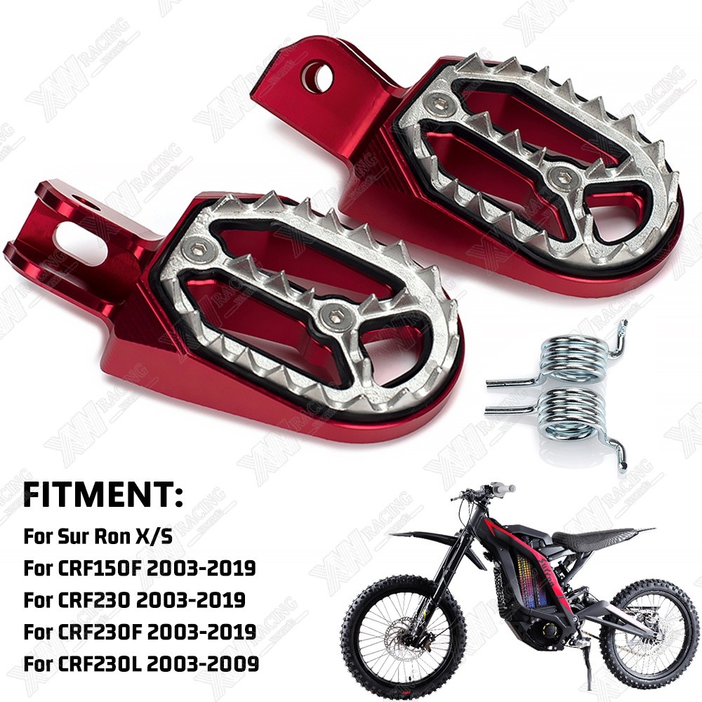 XW RACING Pijakan Kaki Sepeda Motor Trail, Pasak Kaki Sepeda Motor, Sandaran Pedal Kaki CNC untuk Su