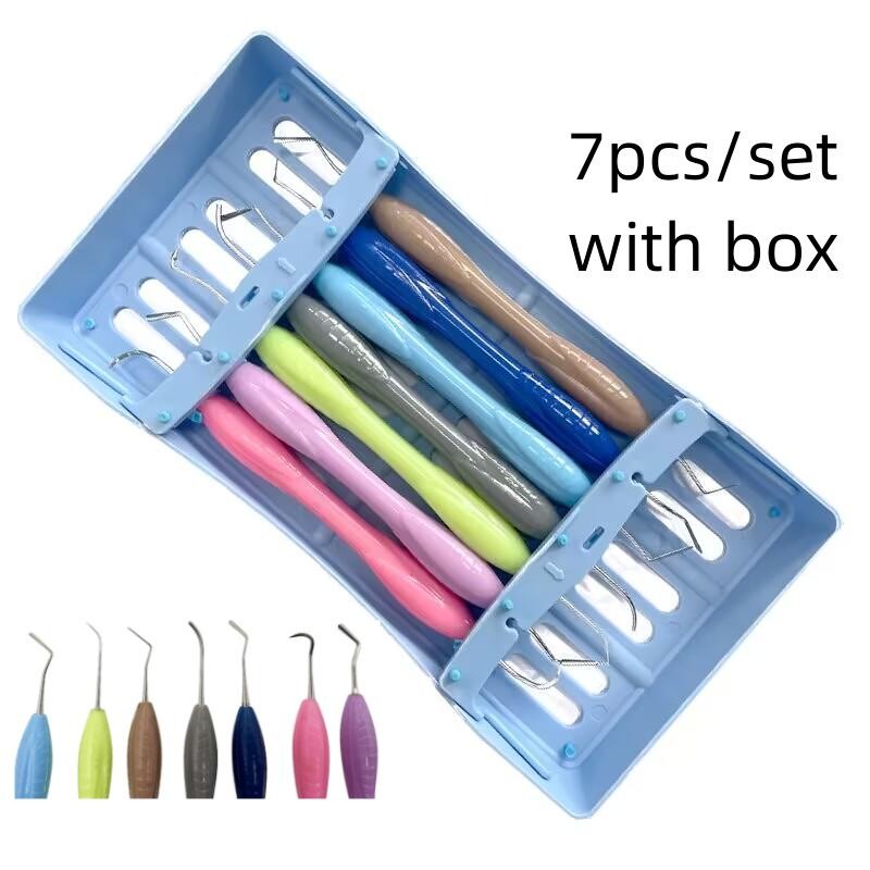 Set Resin Komposit Gigi dengan Kotak Pegangan Silikon Set Alat Gigi Dapat Diautoklaf |DA954533|