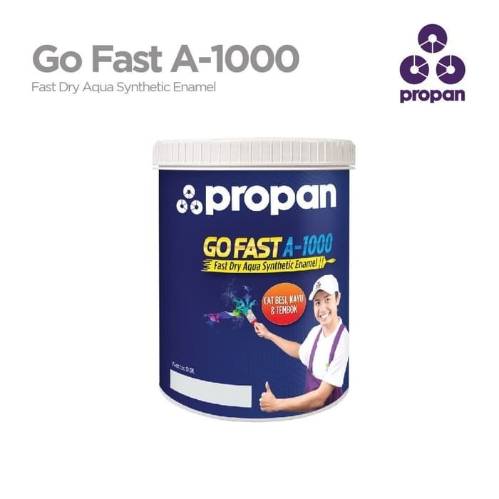 Cat Besi Waterbased Propan Go Fast A-1000 Ash Grey - 0,9Liter Hemat
