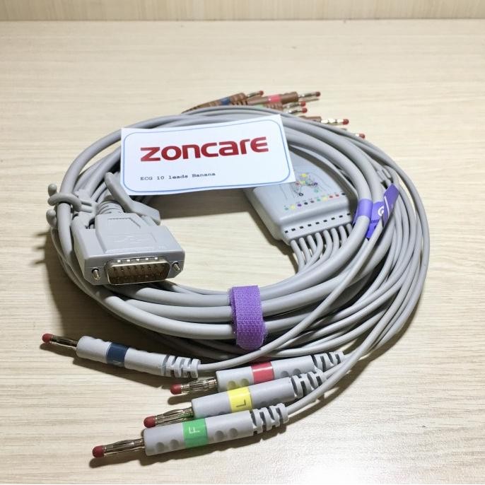 [ Mgd ] Kabel Ekg/Ecg Zoncare 10 Lead Banana No Resistor