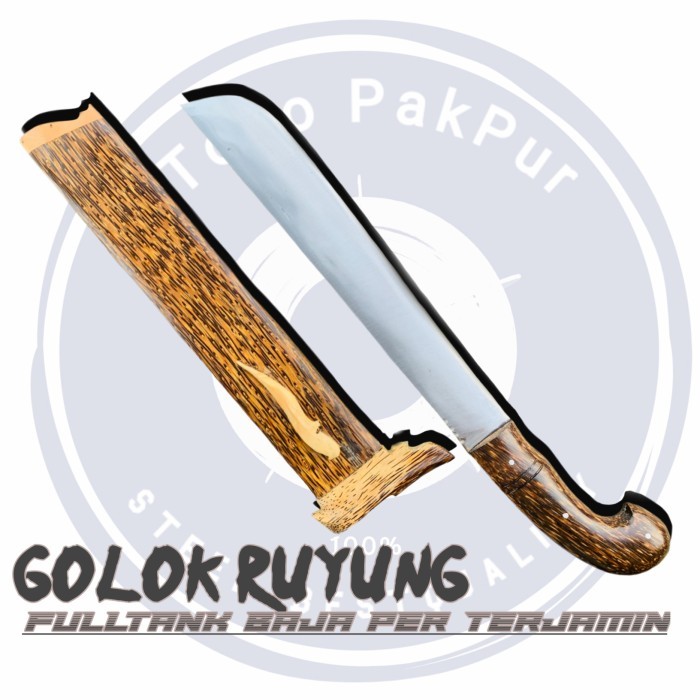 Golok Ruyung Fulltank Baja 100% Best Quality Pemotong Kayu