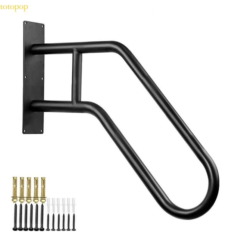 Pegangan Pemasangan Di Dinding Atas Langkah Luar Ruangan Pagar Tangga Logam Kokoh Rel Tangan Peganga