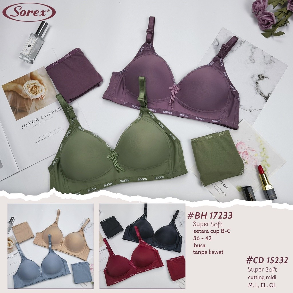Set Bra Dan Cd Lingerie Bh Cawet Wanita Dewasa Liner Panty Busa Kutanh Tanpa Kawat Kutang Celanadala