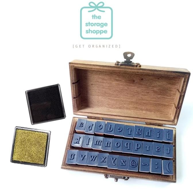 

Sale Alphabet Stamp Set / Rubber Stamp Set With Ink Pads / Stempel Huruf