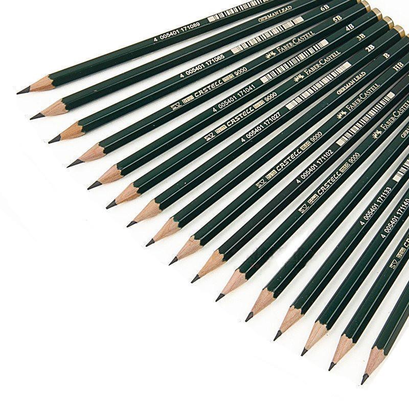 

Faber Castell Pencil Pensil 9000 6H-H F Hb B 2B 3B-8B (1 PCS)