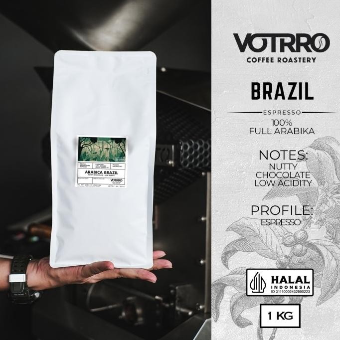 

Biji Kopi 100% Full Arabika Brazil Santos Roasted Espresso BEST PRICE