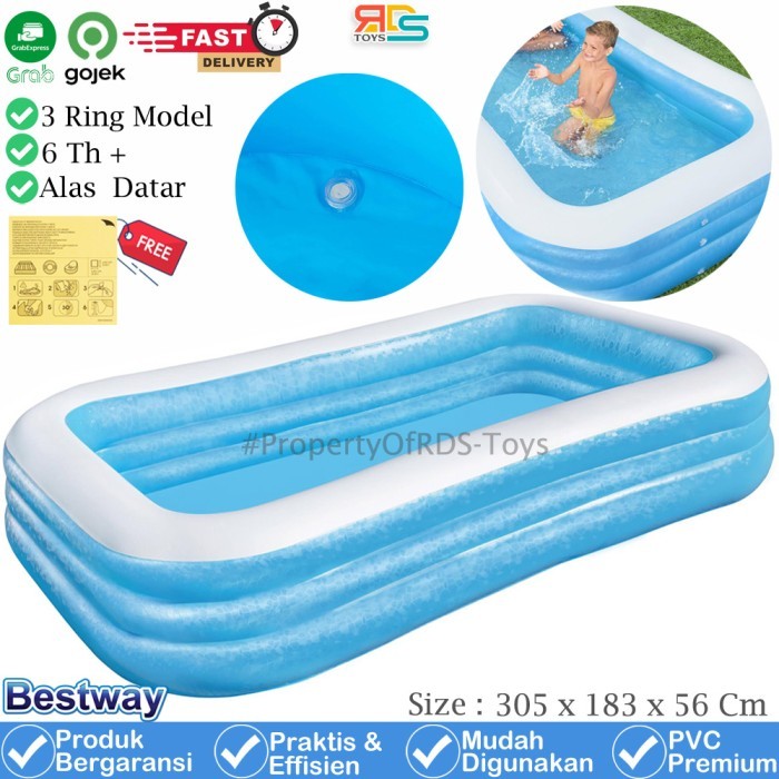 Bestway 54009 Kolam Renang Anak Keluarga Besar 305 Cm + Pompa Listrik
