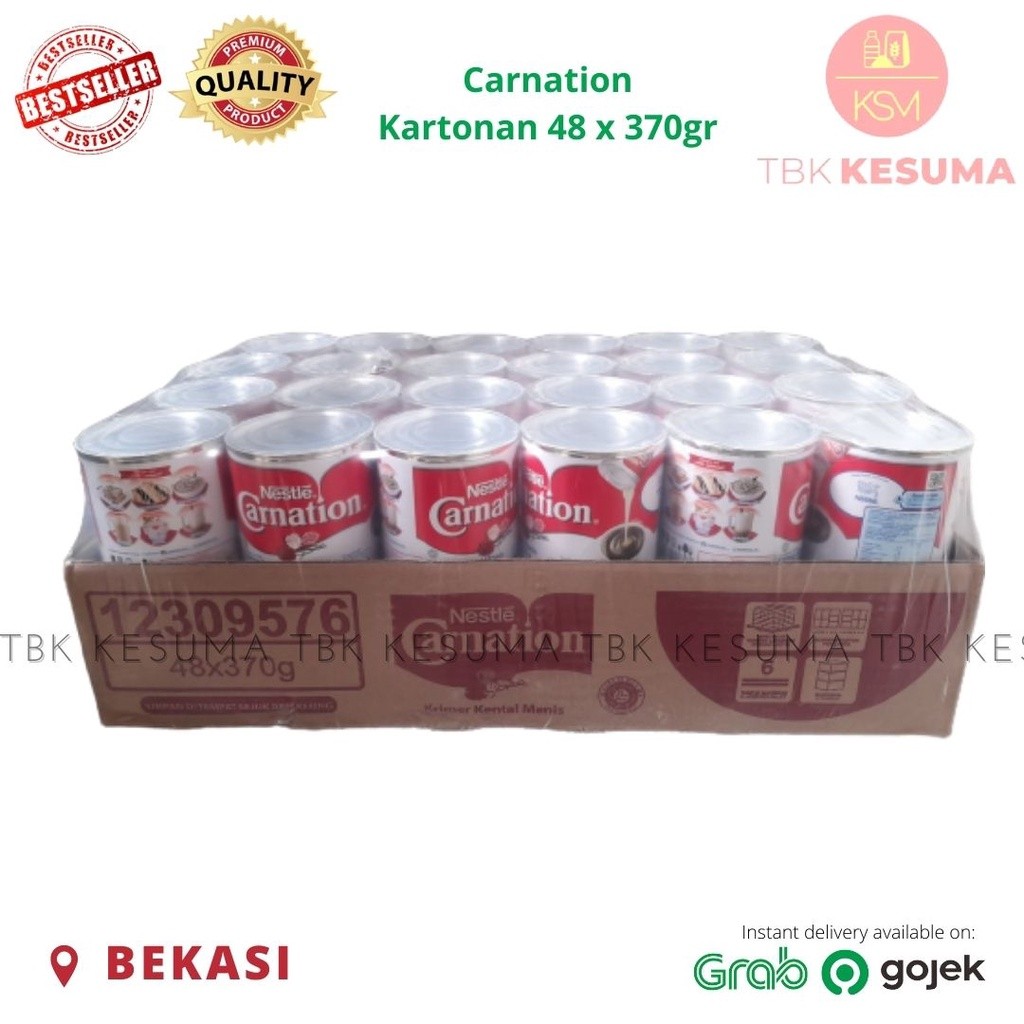 

KARTONAN! Carnation susu kental manis dus 370gr isi 48/ Gosend only