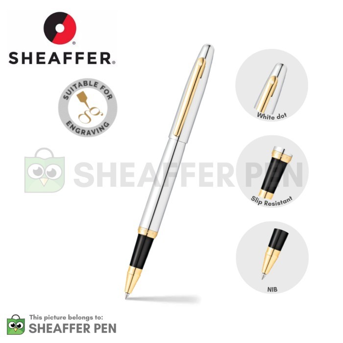 

Sheaffer VFM 9422 RB Chrome featuring Gold Plated Clip Rollerball