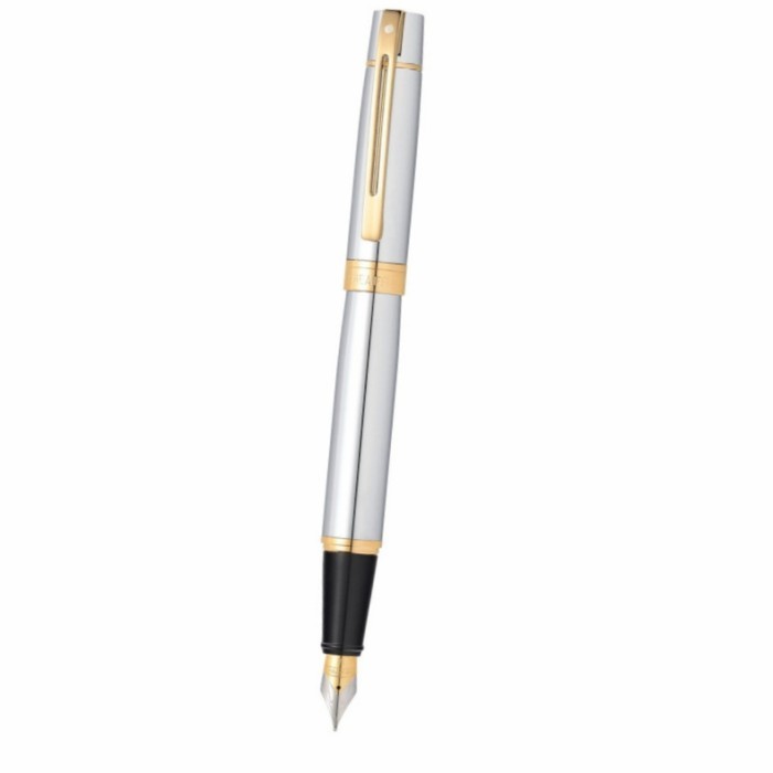

Sheaffer SGC300 -9342 Brush Chrome 22K Gold Fountain Pen