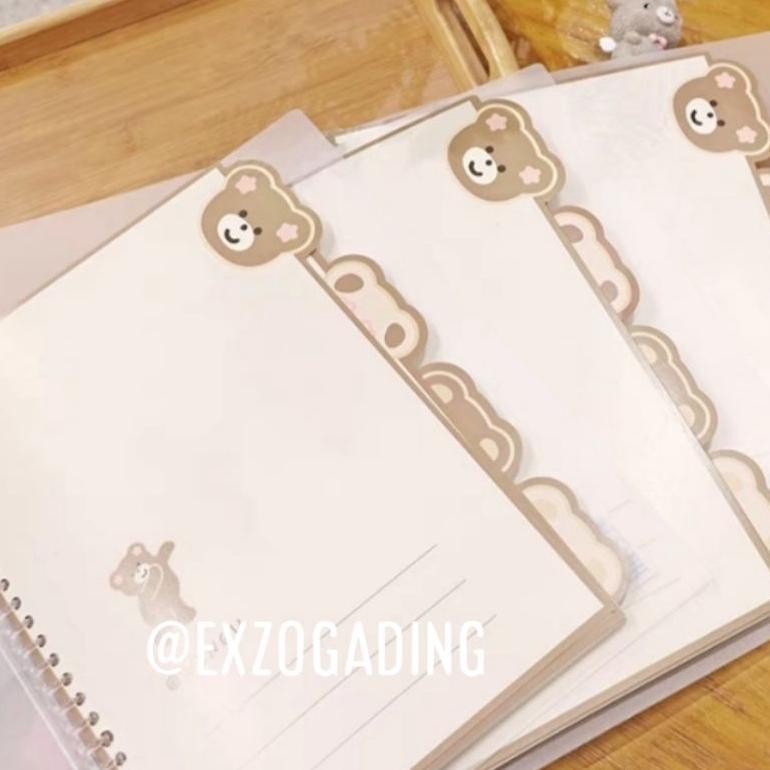 

TERLARIS Buku Binder A5 B5 Note File Holder Motif Beruang 60 Lembar Loose Leaf Kertas Bergaris. 1 Pcs Ex45