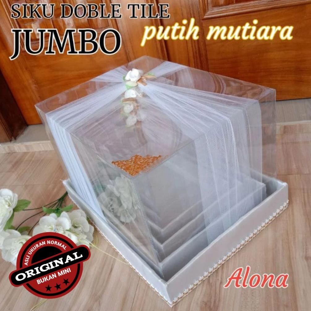 

ORIGINAL BOX KOTAK SESERAHAN HANTARAN PERNIKAHAN MIKA TILE 1 SET ISI 4 PCS tg-342