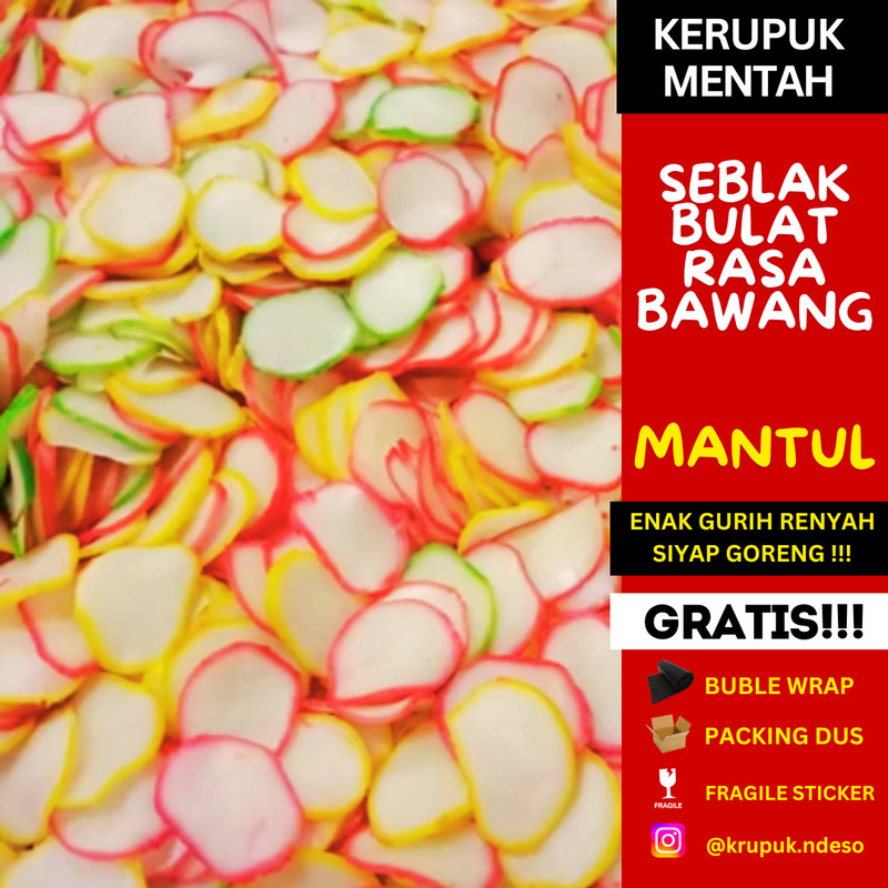 

Kerupuk Bawang Warna Warni Prima 500gr