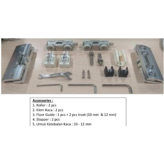 [ Rd ] Paket Sliding Door Dekkson L4 8207A Complete Track And Bracket