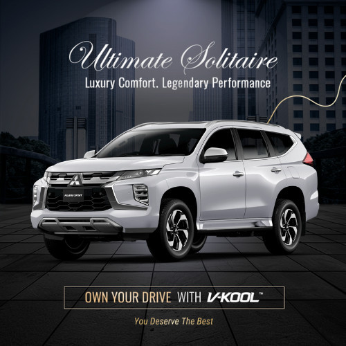 Kaca Film V-KOOL Ultimate Solitaire Mitsubishi Pajero Sport Dakar Depan VK30