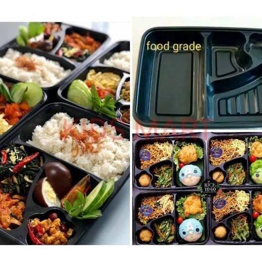Ka Bento Sekat 4 / Bento Lubang 4 / Bento Box / Bento Katering Nasi