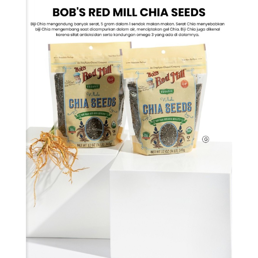 

BOB's RED MILL Whole Organic Chia Seeds 340 gram