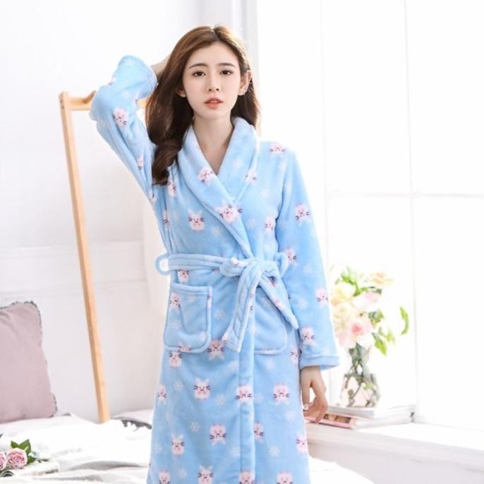 Baju handuk kimono wanita mandi dewasa Import korea