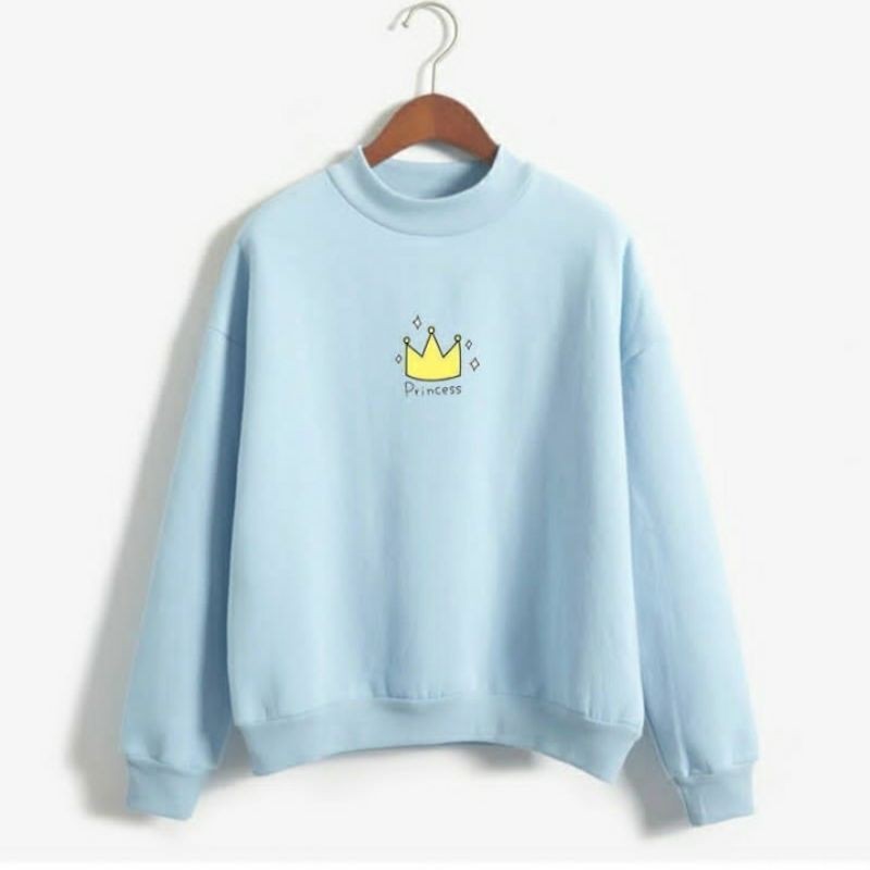 Epix Apparel Jaket Sweater Mahkota Princess Sablon Crewneck Cute PRINCESS CROWN Jacket Sweatshirt Wa