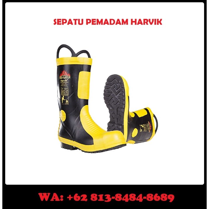 {AdevaShop} Sepatu Boots Pemadam DAMKAR Firefighter HARVIK Berkualitas