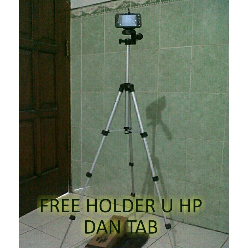 Sale Tripod Buat Hp, Kamera Pocket Dan Dslr Free Holder Medium.