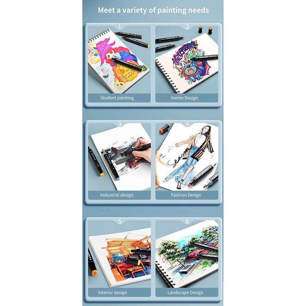 

BISA COD Spidol Stabilo Touch Toddi 12-80 Warna Dual Side Fine Art Brush Pen Animation Marker Set Sketsa hj-54