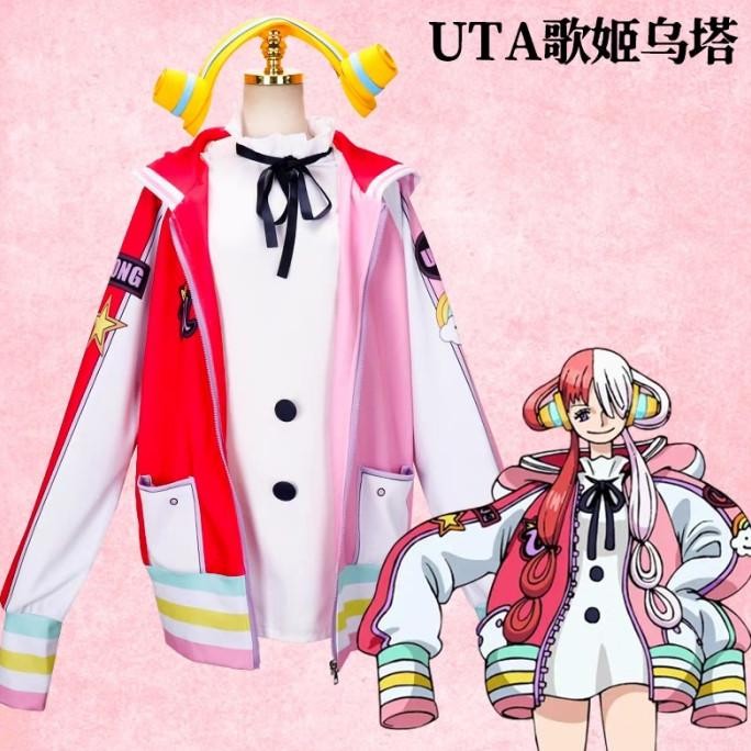 Kostum Cosplay Uta One Piece Hoodie Jaket Halloween Costume Anime Pengiriman Cepat