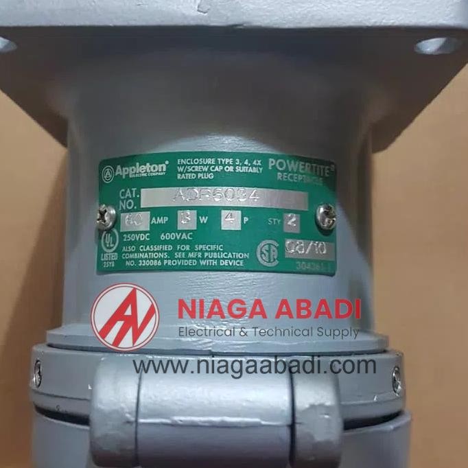 [ R.A.B ] Appleton Powertite Receptacle 60 Amp 3W 4P Adr6034 Adr 6034