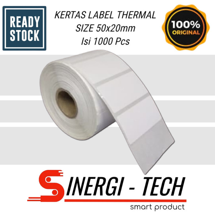 

Terlaris KERTAS LABEL THERMAL STICKER BARCODE SIZE 50x20 MM 1 Line - 1000 Pcs SALE