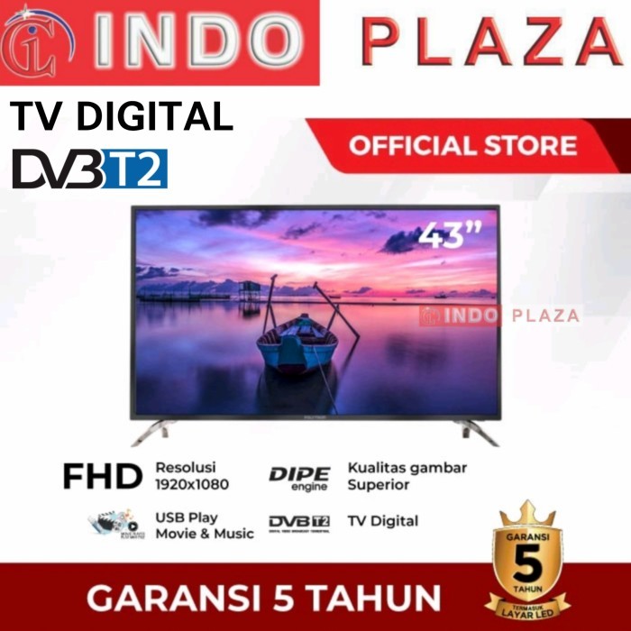 Toko Bakia -- TV POLYTRON 43 DIGITAL PLD-43V7153 (Khusus Medan)