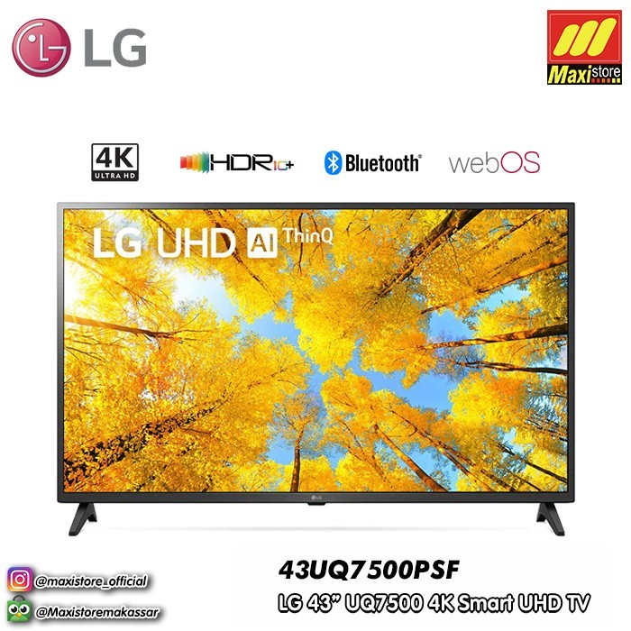 Toko Bakia -- LG 43UQ7500PSF Uhd 4K Smart Tv 43UQ7500 / 43UQ75 /UQ7500 Garansi Resmi