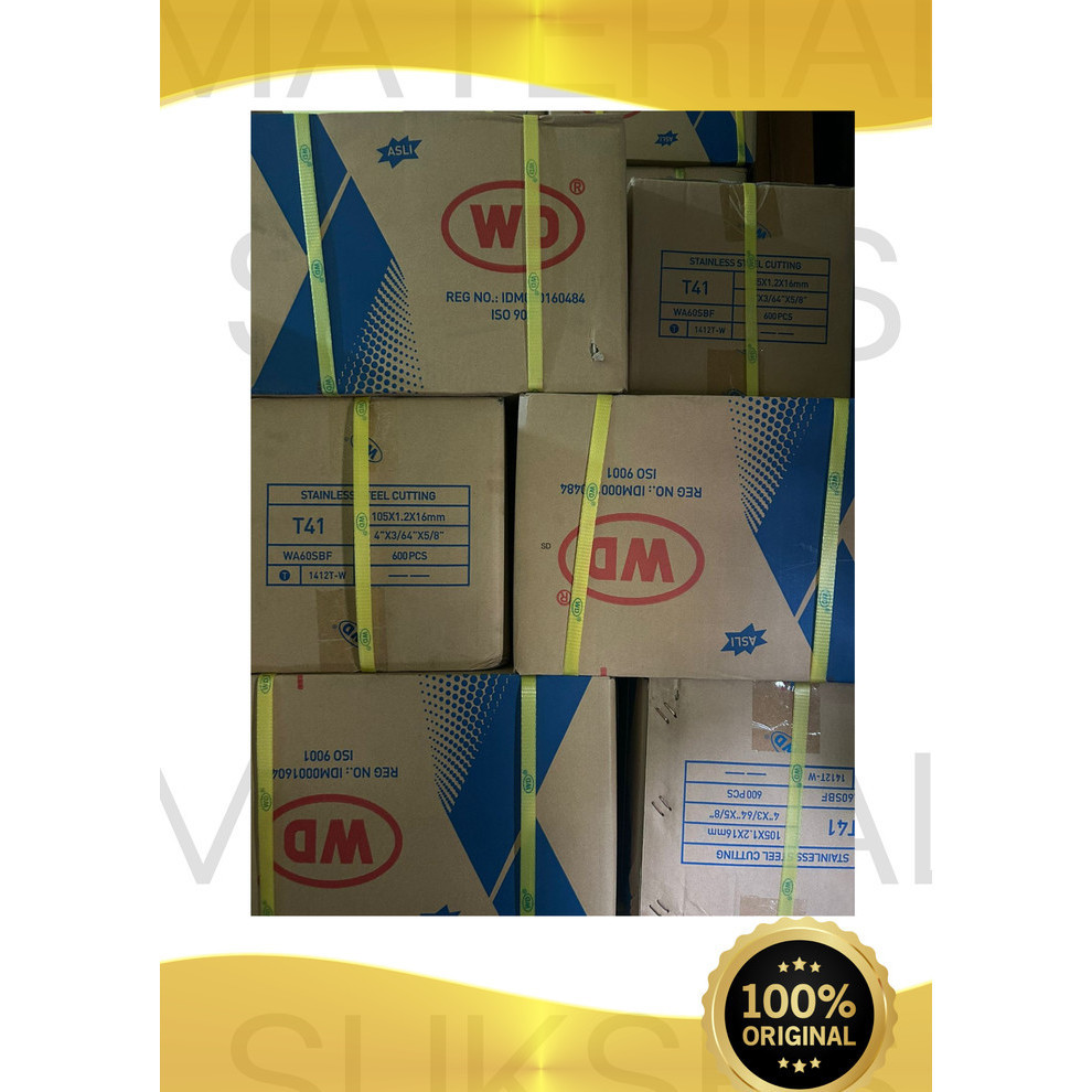 Promo Batu Gerinda Gurinda Wd 4 Inch X 1.2 Batu Potong Wd / Dus / 600 Pcs