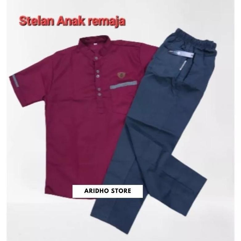 ORIGINAL Setelan Koko anak laki laki // baju Koko anak // setelan kurta anak remaja aq-54