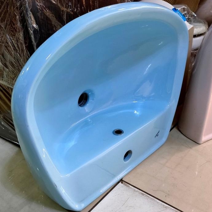 Wastafel Warna Murah / Wastafel Ideal Standard Warna Biru Muda  Ready