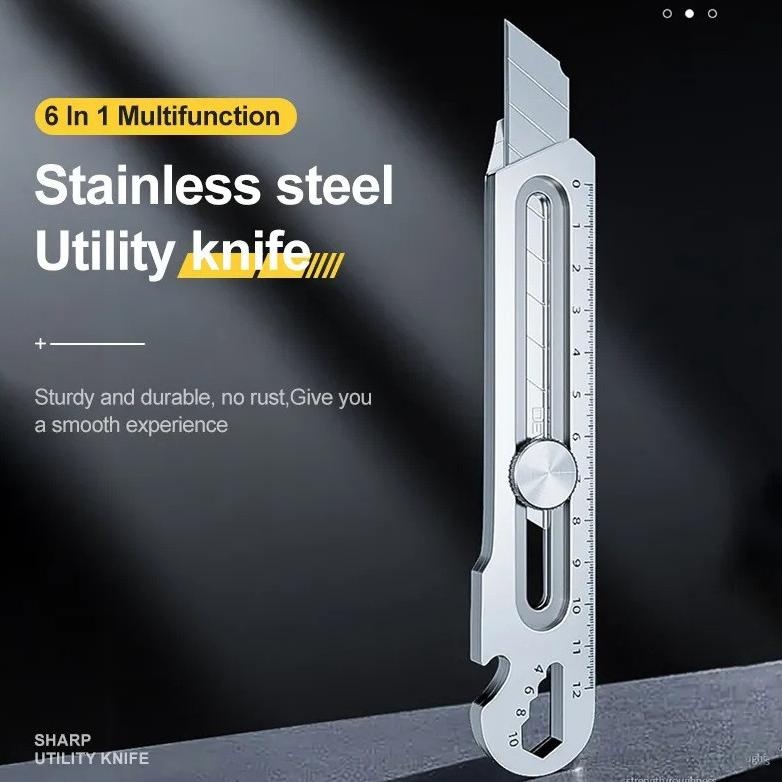 

Promo Cod6In1 Cutter Pisau 18Mm Cutter Besi Stainless Besar 10Pc Pisau Set Cutter Pisau Pemotong Kertas Murah